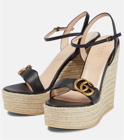 Sandales compensées Gucci femme 